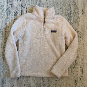 Patagonia Women's light pink half zip sweater